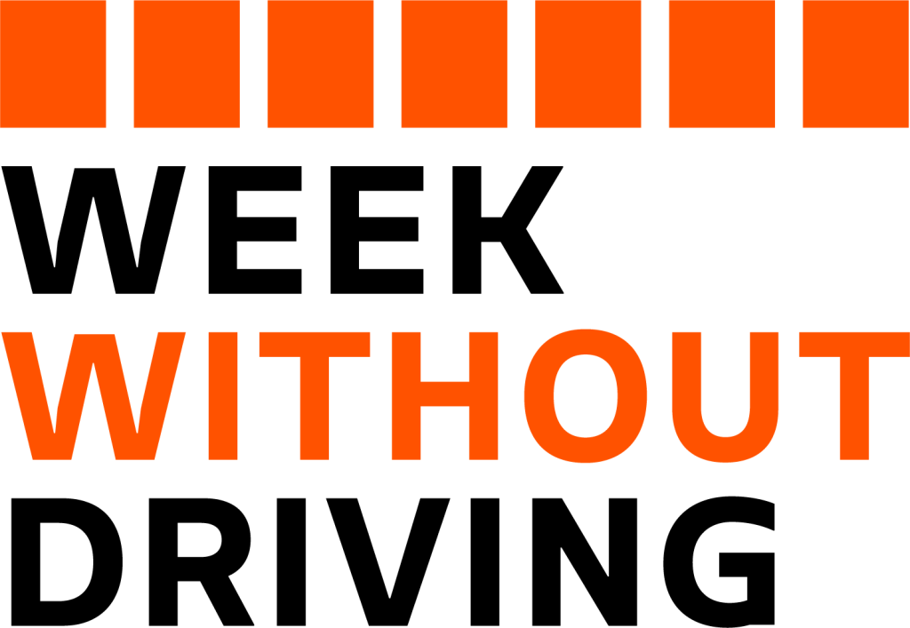 Week Without Driving logo with 7 horizontally spaced rectangles representing days of the week