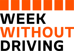 Week Without Driving logo with 7 horizontally spaced rectangles representing days of the week